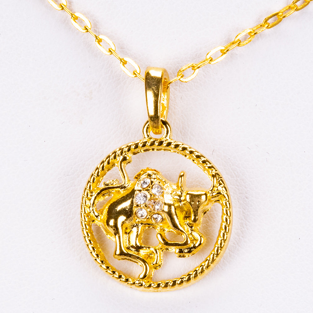 Naszyjnik pozłacany z białym kryształem emporia® ( Naszyjnik+Zawieszka )