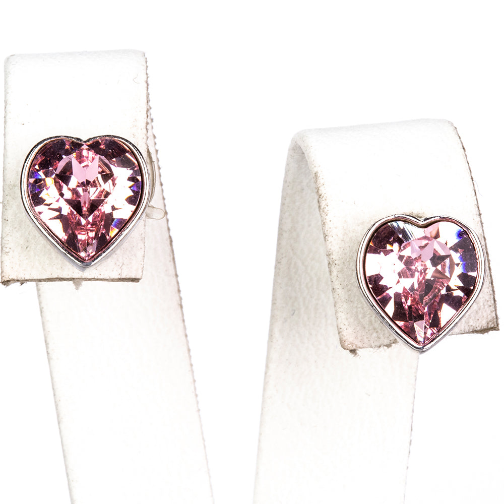 Zestaw pozłacane z białym kryształem emporia® i różowym kryształem emporia® ( Kolczyki+Bransoletka )