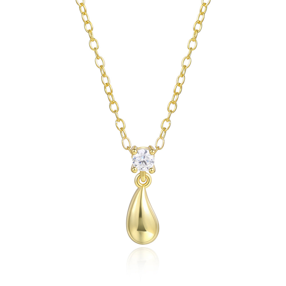 Naszyjnik pozłacany z białym kryształem emporia®