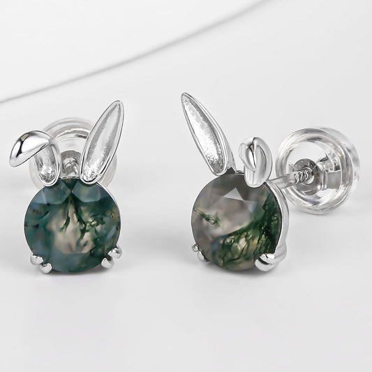 Kolczyki pozłacane z czarnym kryształem emporia®