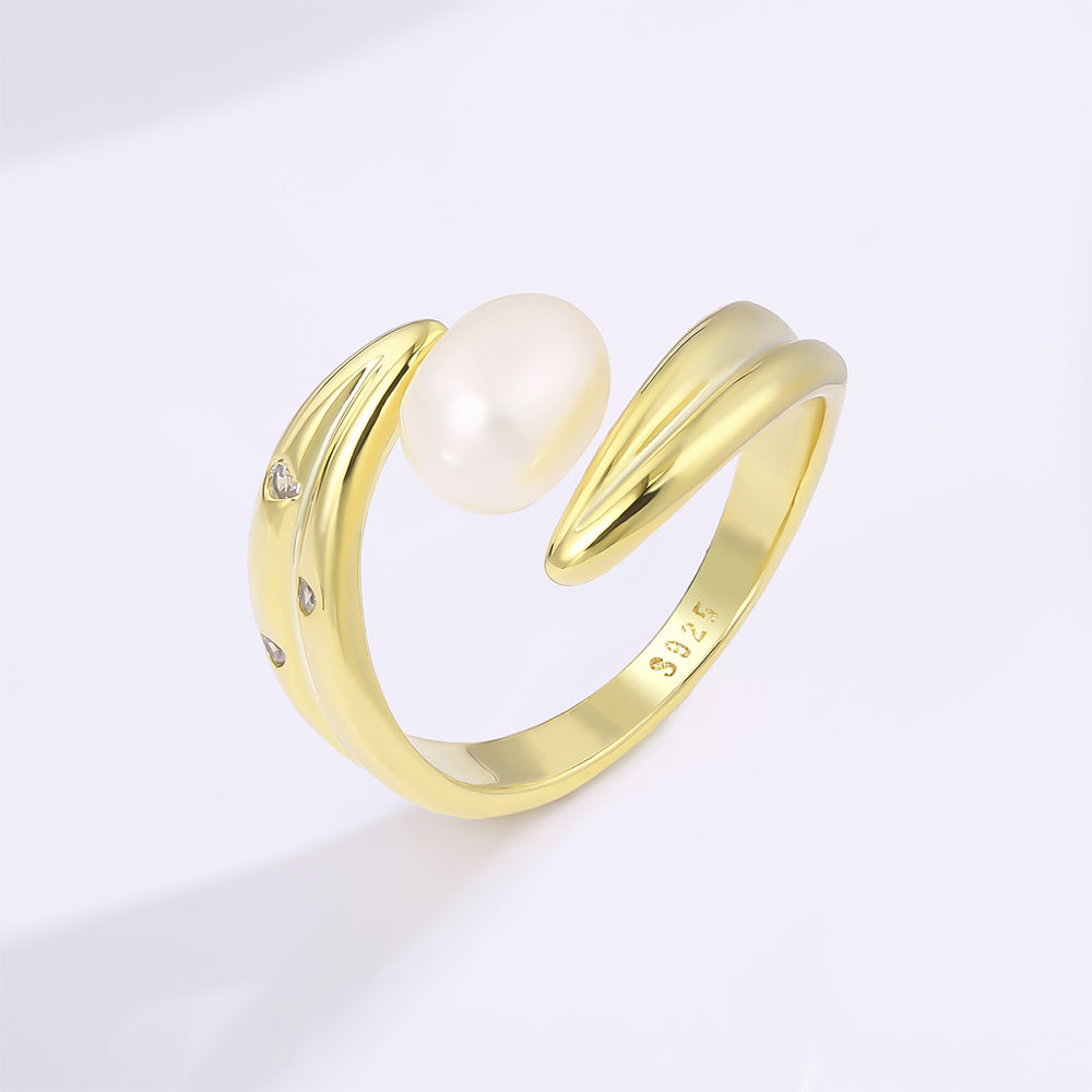 Pierścionek pozłacany