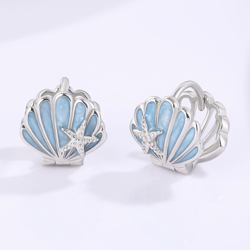 Kolczyki pozłacane z niebieskim kryształem emporia®