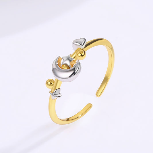 Pierścionek pozłacany