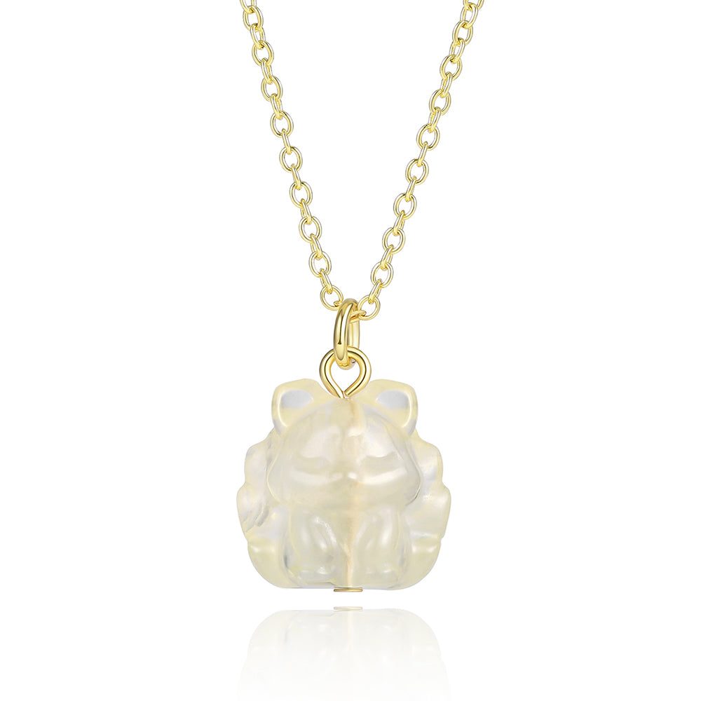 Naszyjnik pozłacany z białym kryształem emporia®