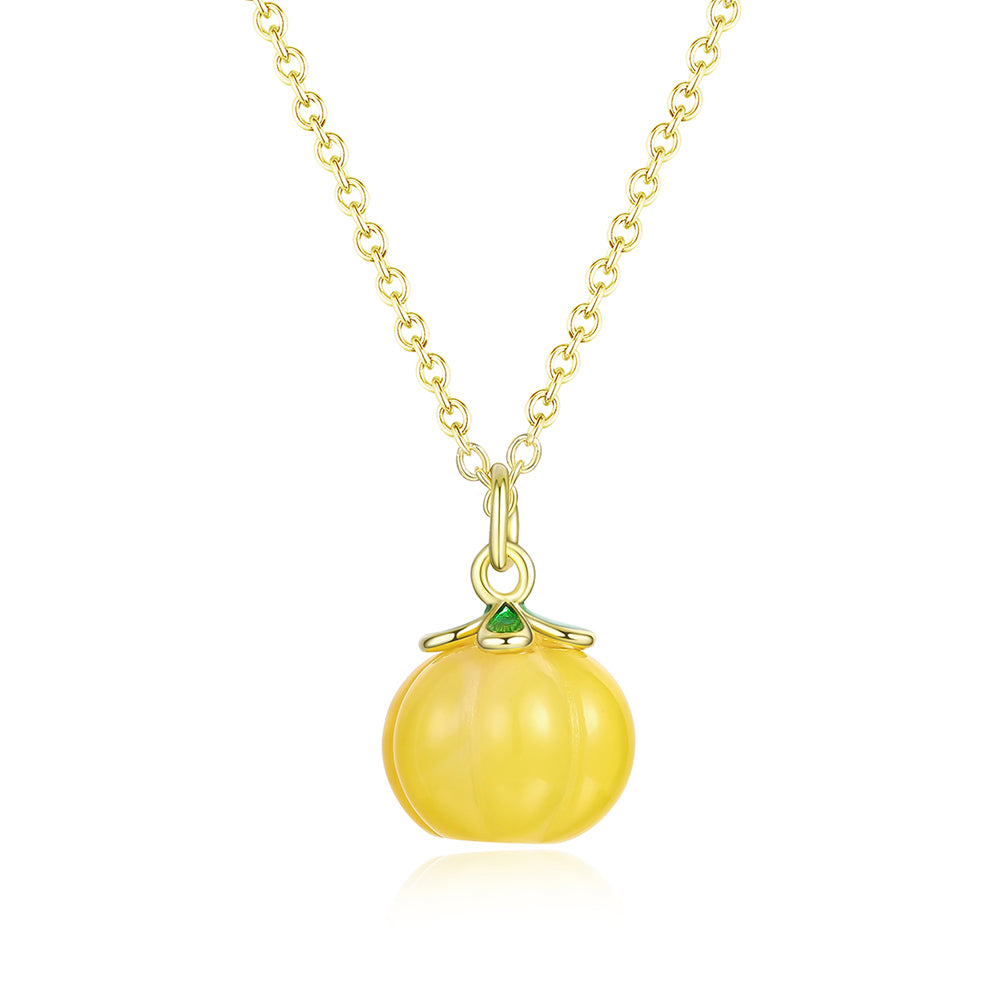 Naszyjnik pozłacany z żółtym kryształem emporia®