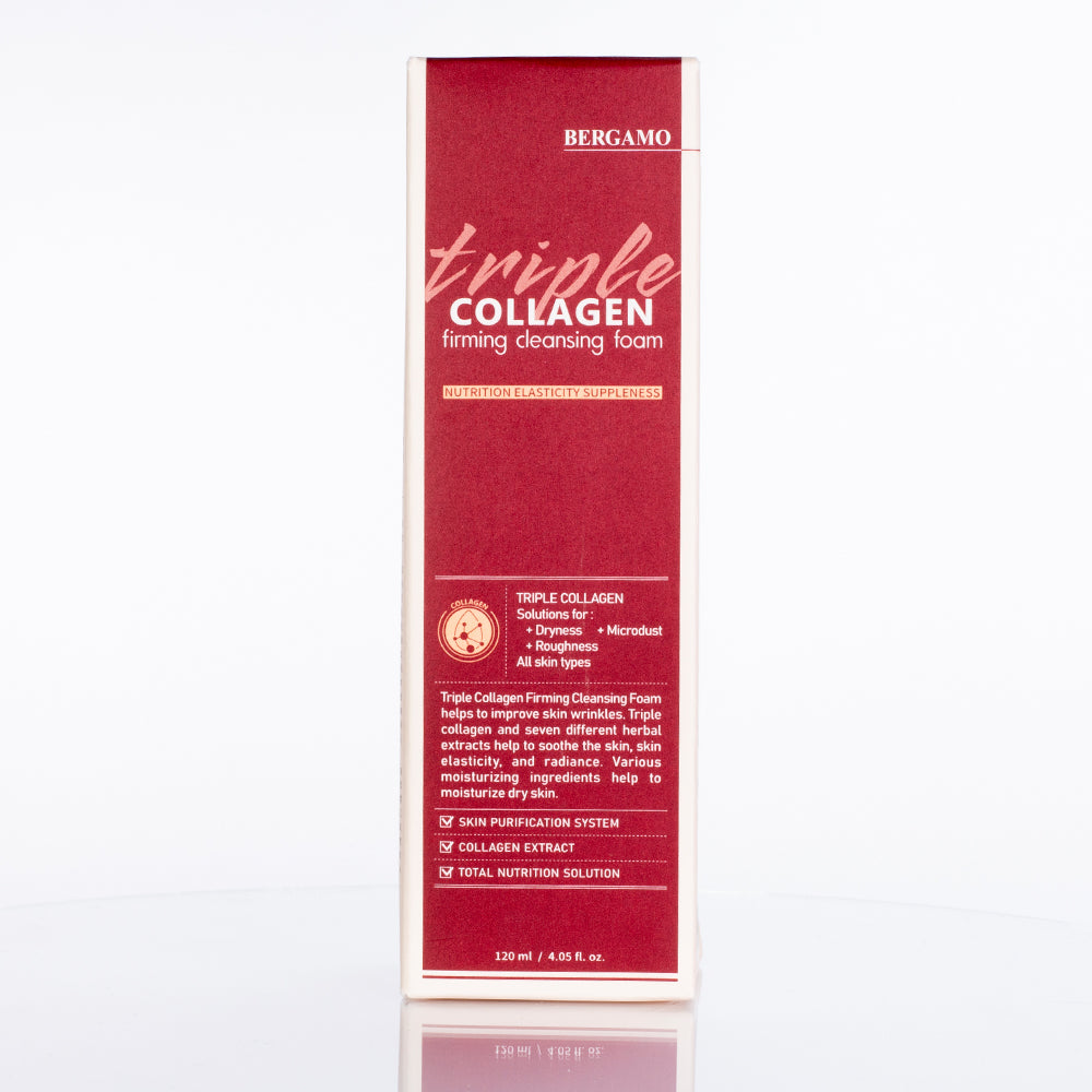 Ujędrniająca pianka oczyszczająca z potrójnym kolagenem Bergamo
