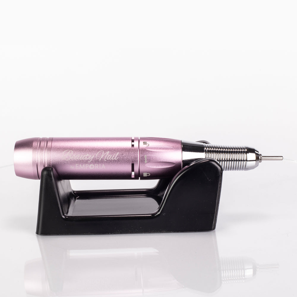 Emporia Beauty Nail Professional Pilnik do paznokci z wymiennymi główkami – różowy