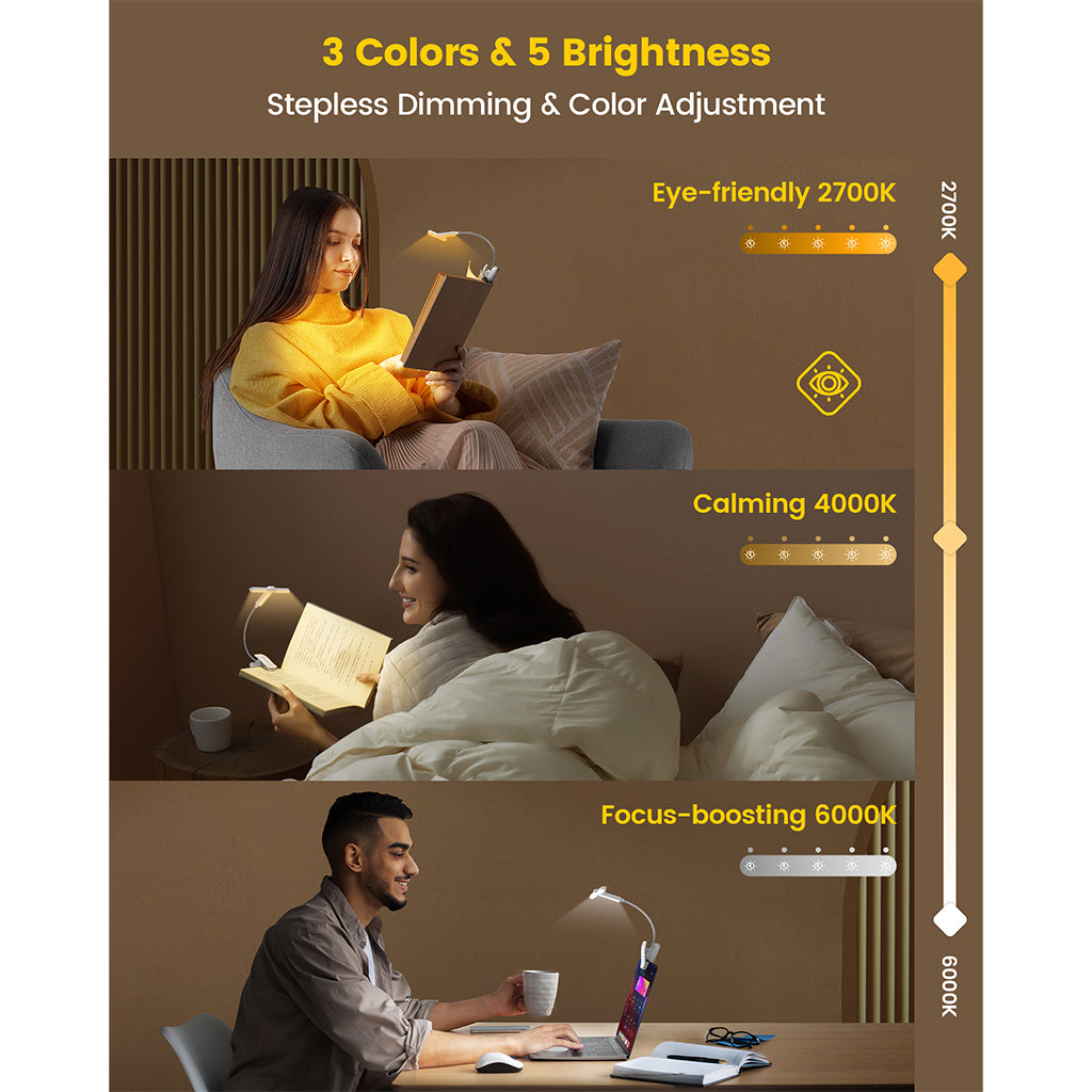 LumeFlex 3-głowicowa lampka do czytania 9