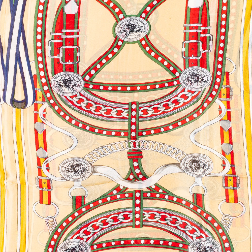 Szal Luksusowy łańcuch, 85 x 180 cm, kremowy, 100% jedwab wegański