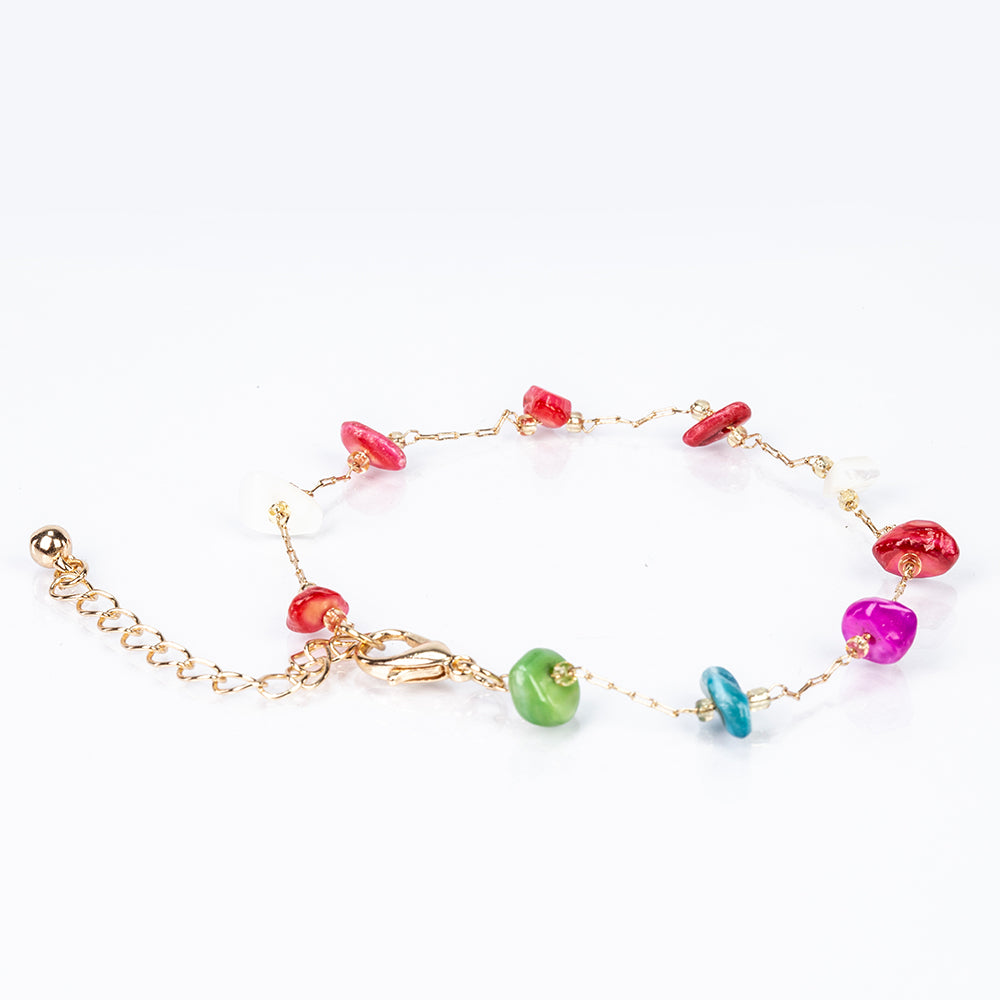 Zestaw pozłacane ze szklaną perłą