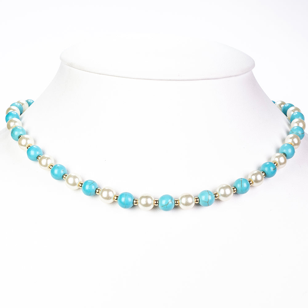 Zestaw pozłacane z turkusem