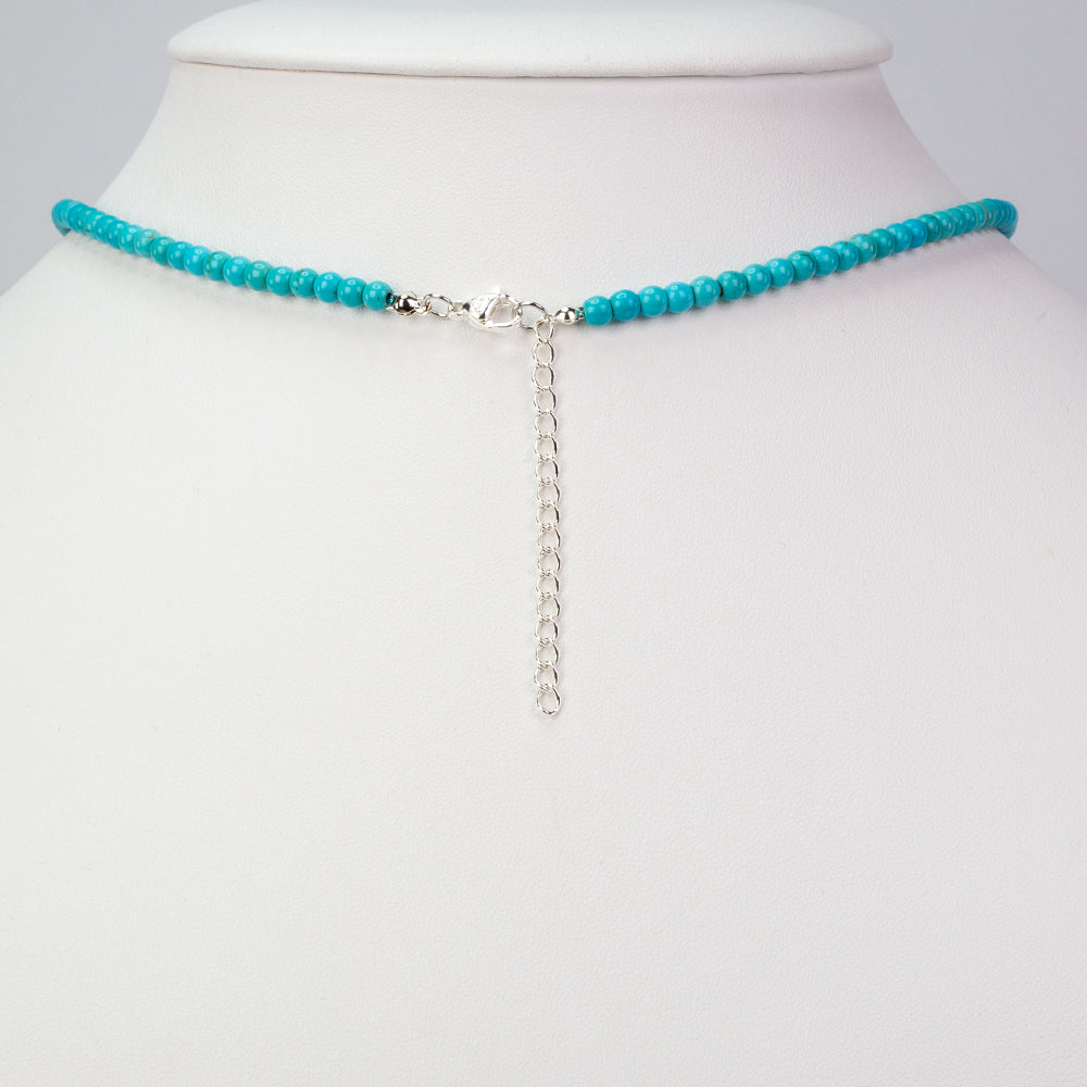 Naszyjnik ze srebra próby 925 z turkusem