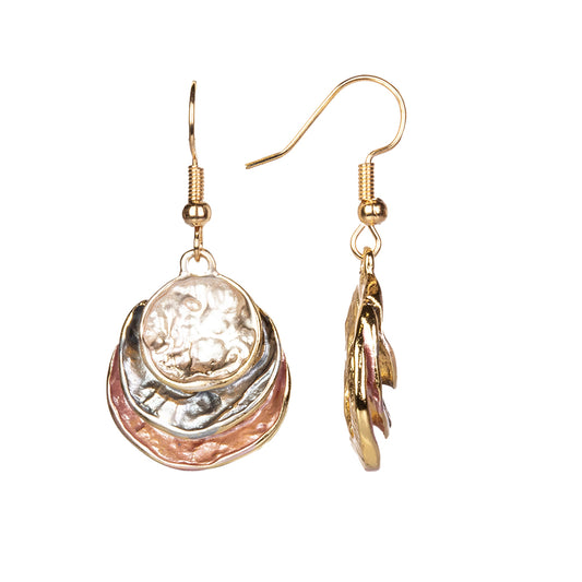 Zestaw pozłacane emaliowany ( Naszyjnik+Kolczyki+Zawieszka )