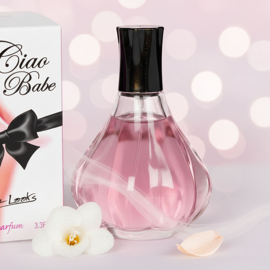 100 ml wody prefumowanej "CIAO BABE" Owocowo-kwiatowy zapach dla kobiet, o wysokiej zawartości olejków zapachowych 2%