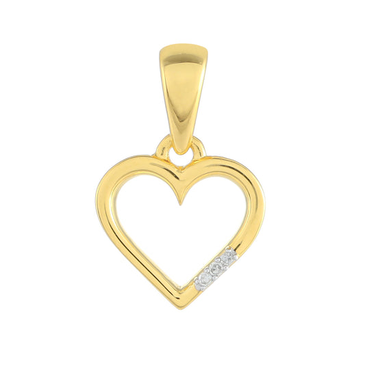 Zawieszka srebrna pozłacana z białym diamentem