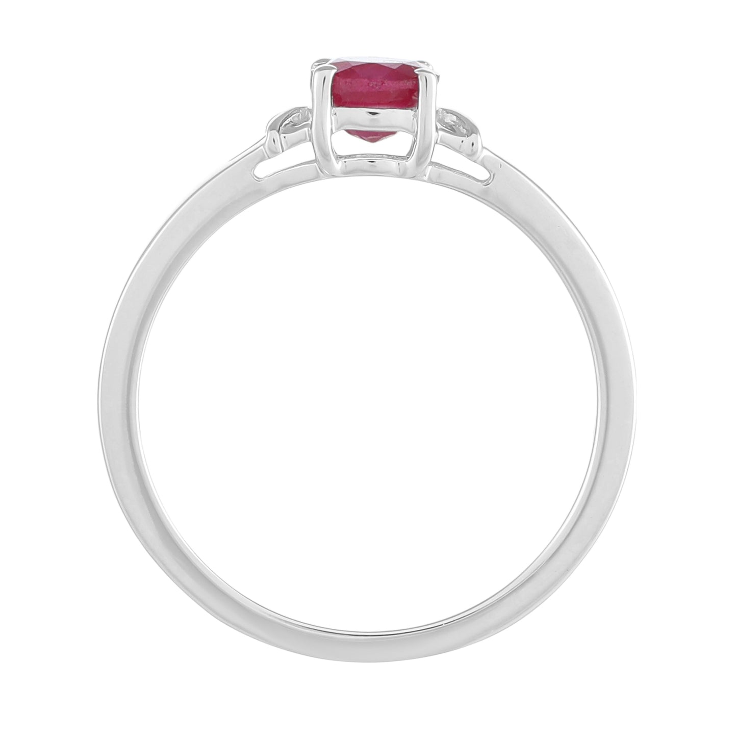 Pierścionek ze srebra próby 925 z tajskim rubinem