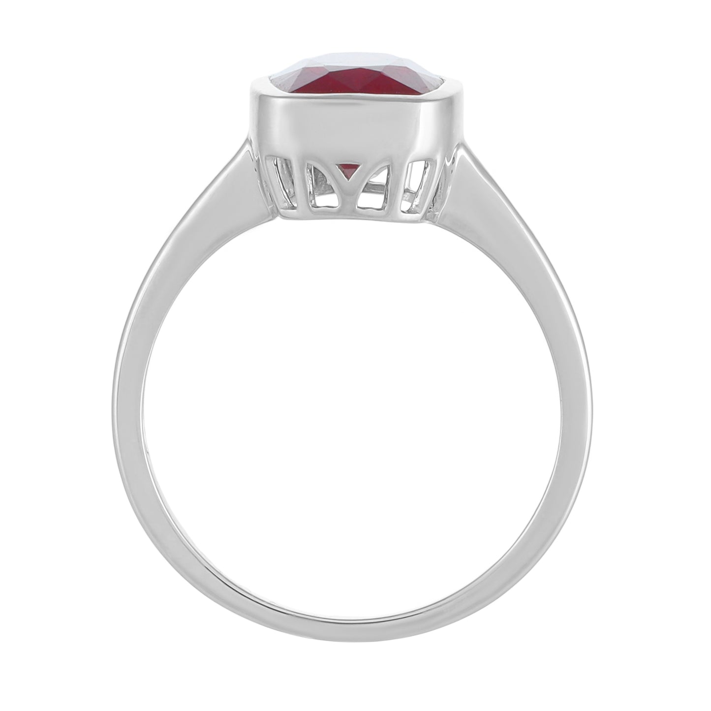 Pierścionek ze srebra próby 925 z tajskim rubinem