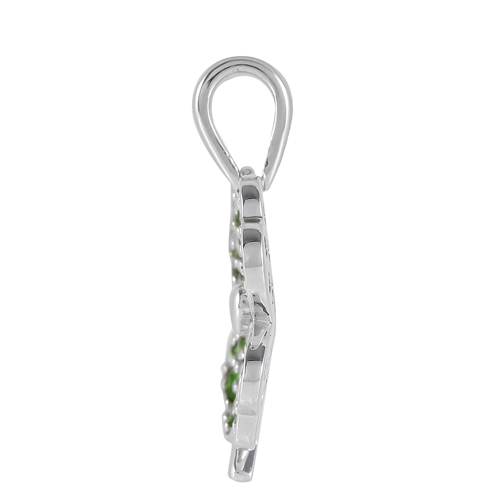 Zawieszka ze srebra próba 925 z chromowym diopsydem