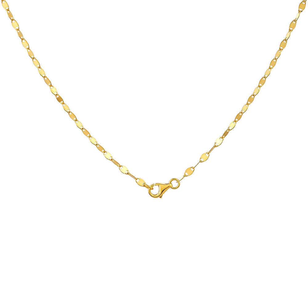 Łańcuszek srebrny pozłacany