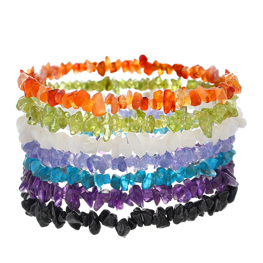 Zestaw bryłka z tanzanitem i ametystem ( Bransoletka )