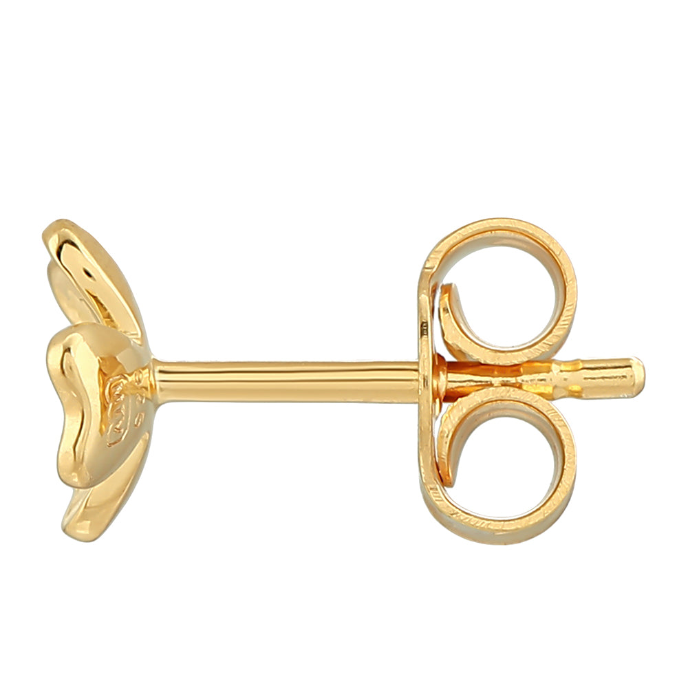 Kolczyki srebrne pozłacane z zielonym diamentem