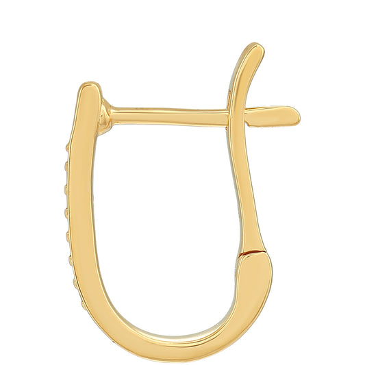 Kolczyki srebrne pozłacane z zielonym diamentem