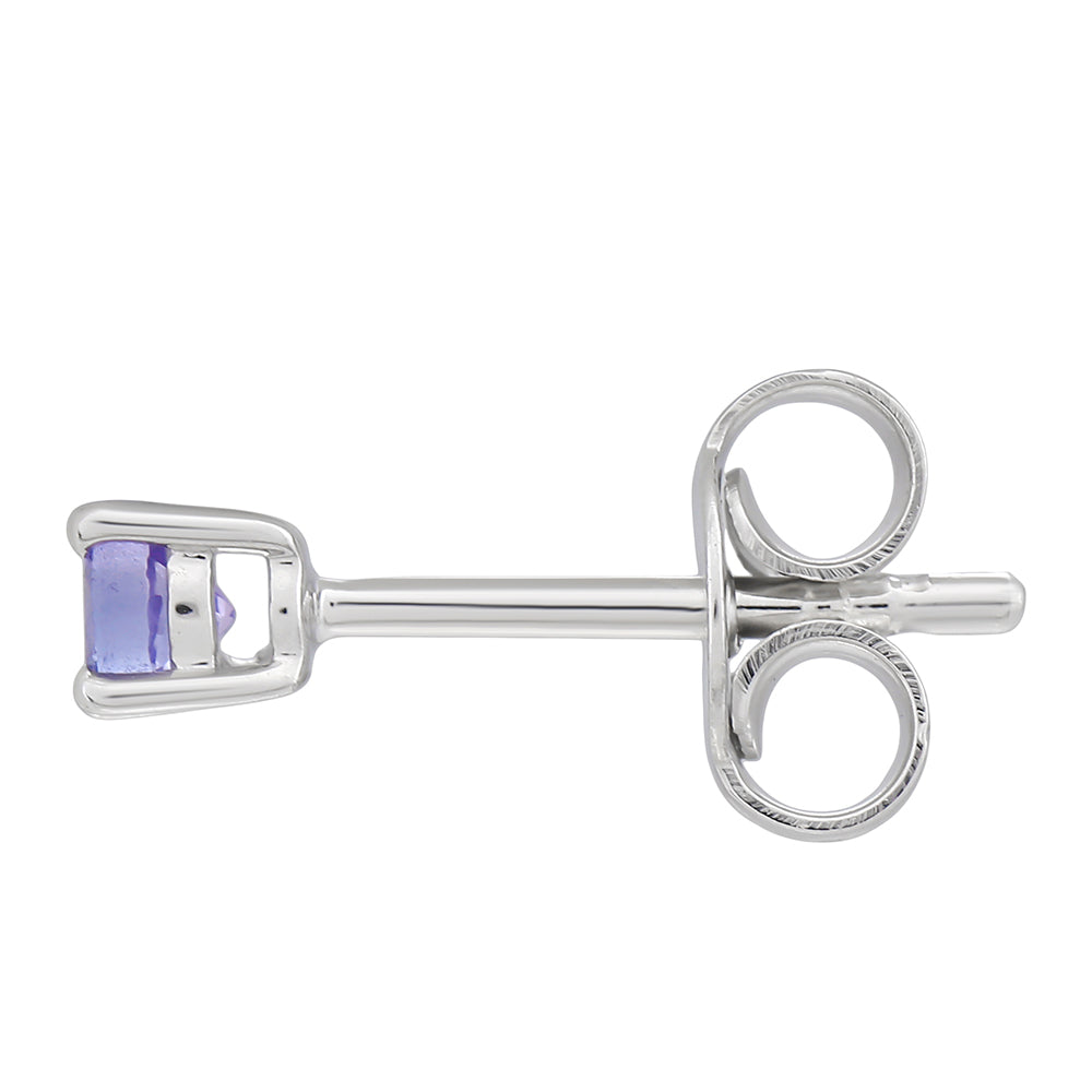 Kolczyki ze srebra próbe 925 z tanzanitem klasy AAA