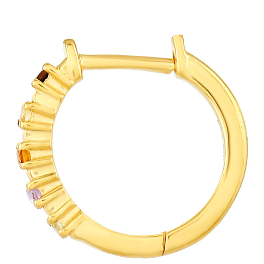 Kolczyki srebrne pozłacane z ametystem i cytrynem