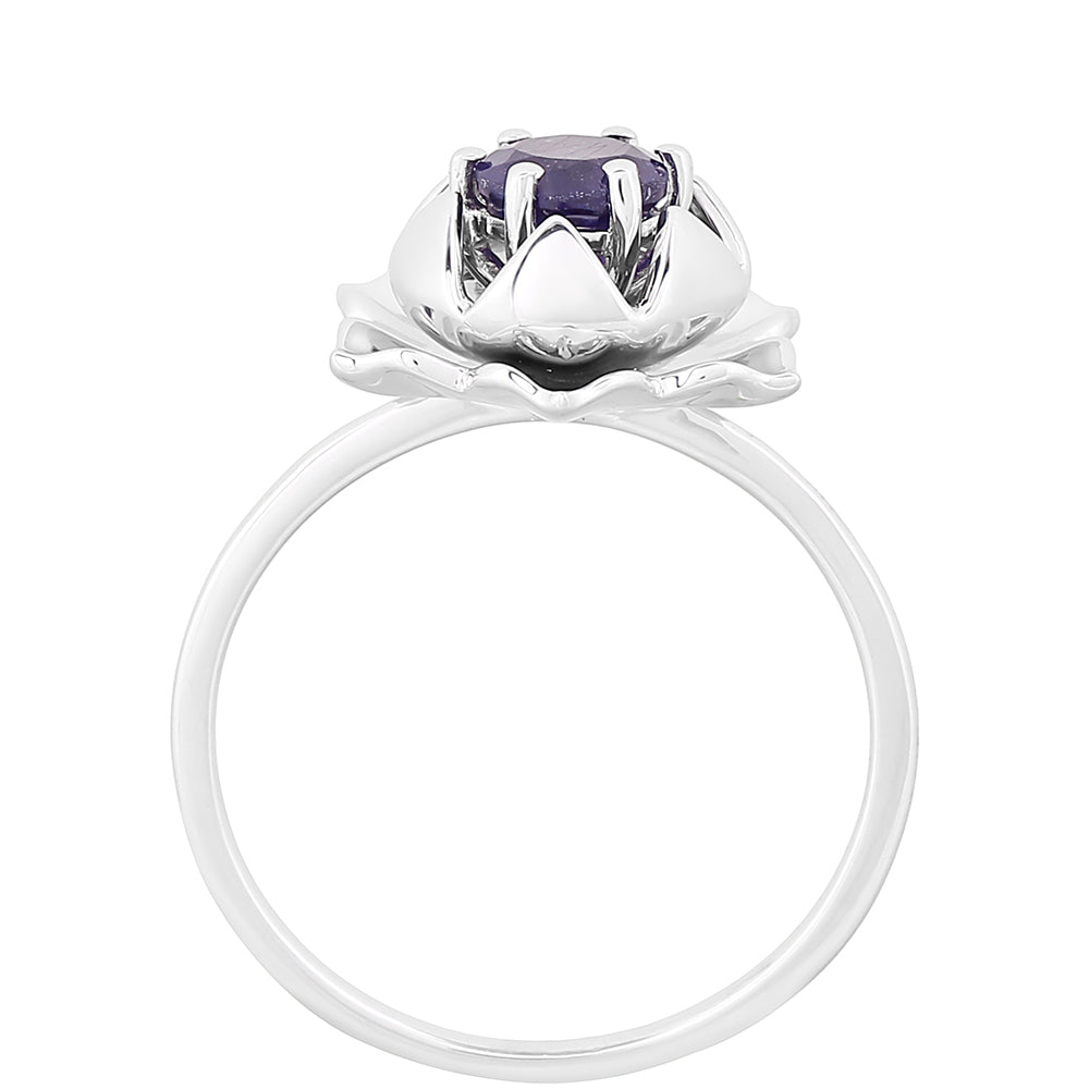 Pierścionek ze srebra próby 925 z szafirem tajskim