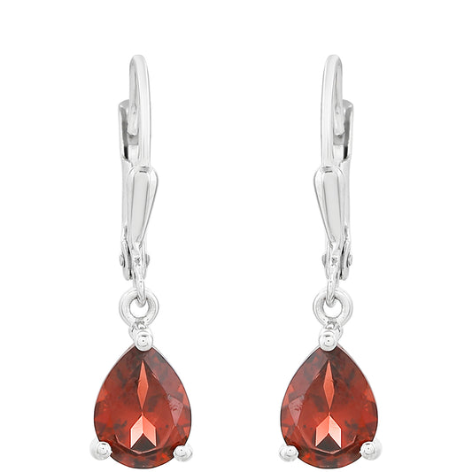 Kolczyki ze srebra próbe 925 z granatem