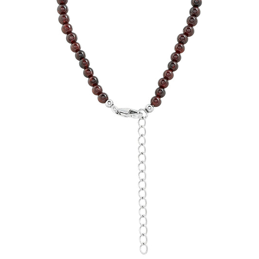 Naszyjnik ze srebra próby 925 z granatem