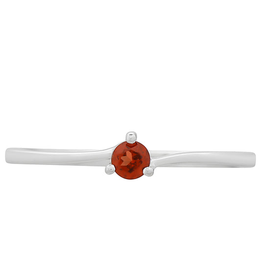 Pierścionek ze srebra próby 925 z granatem