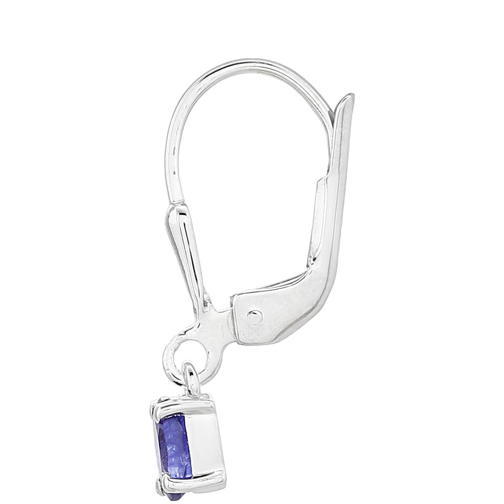 Kolczyki ze srebra próbe 925 z szafirem tajskim
