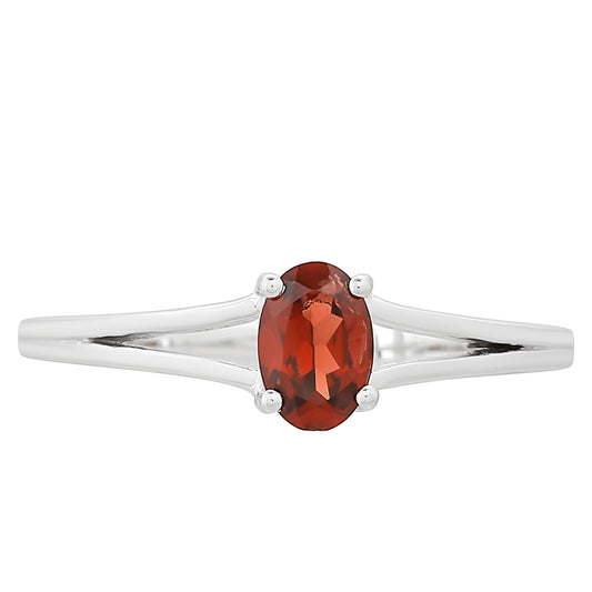 Pierścionek ze srebra próby 925 z granatem