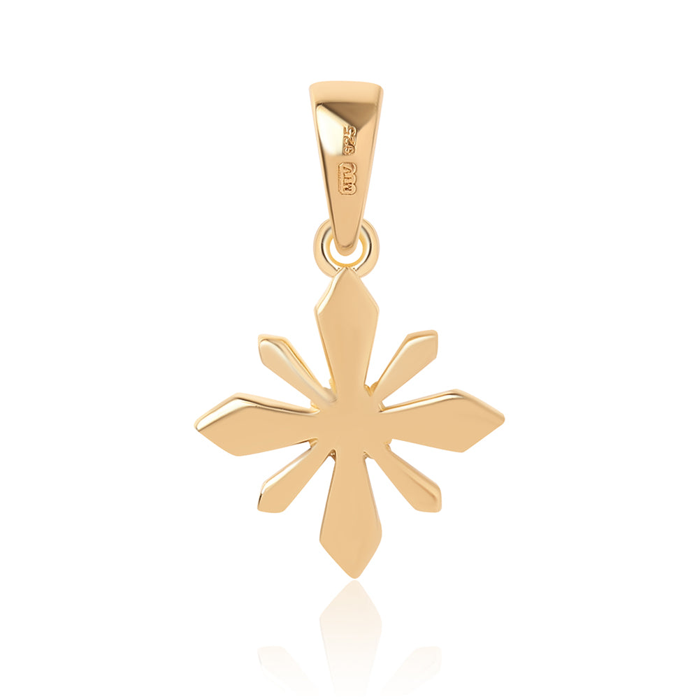 Zawieszka srebrna pozłacana z niebieskim diamentem