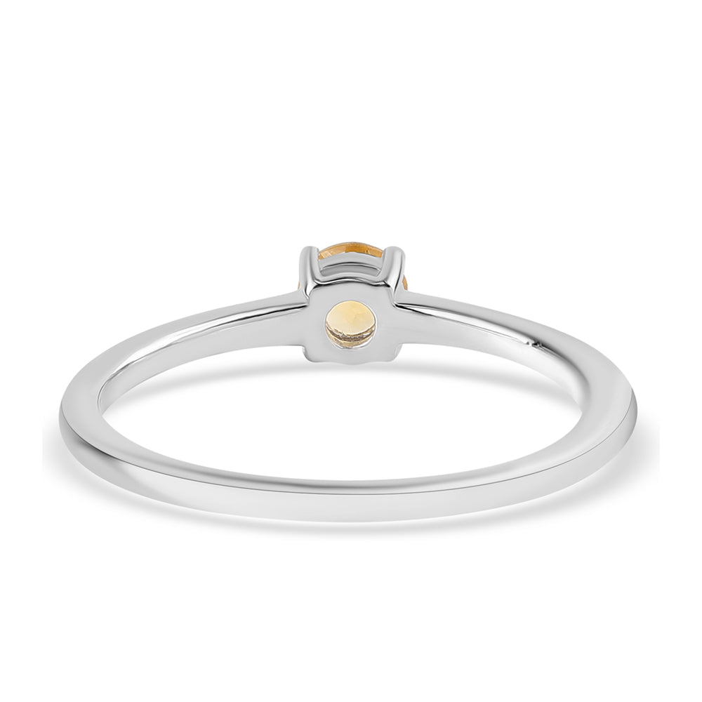 Pierścionek ze srebra próby 925 z cytrynem