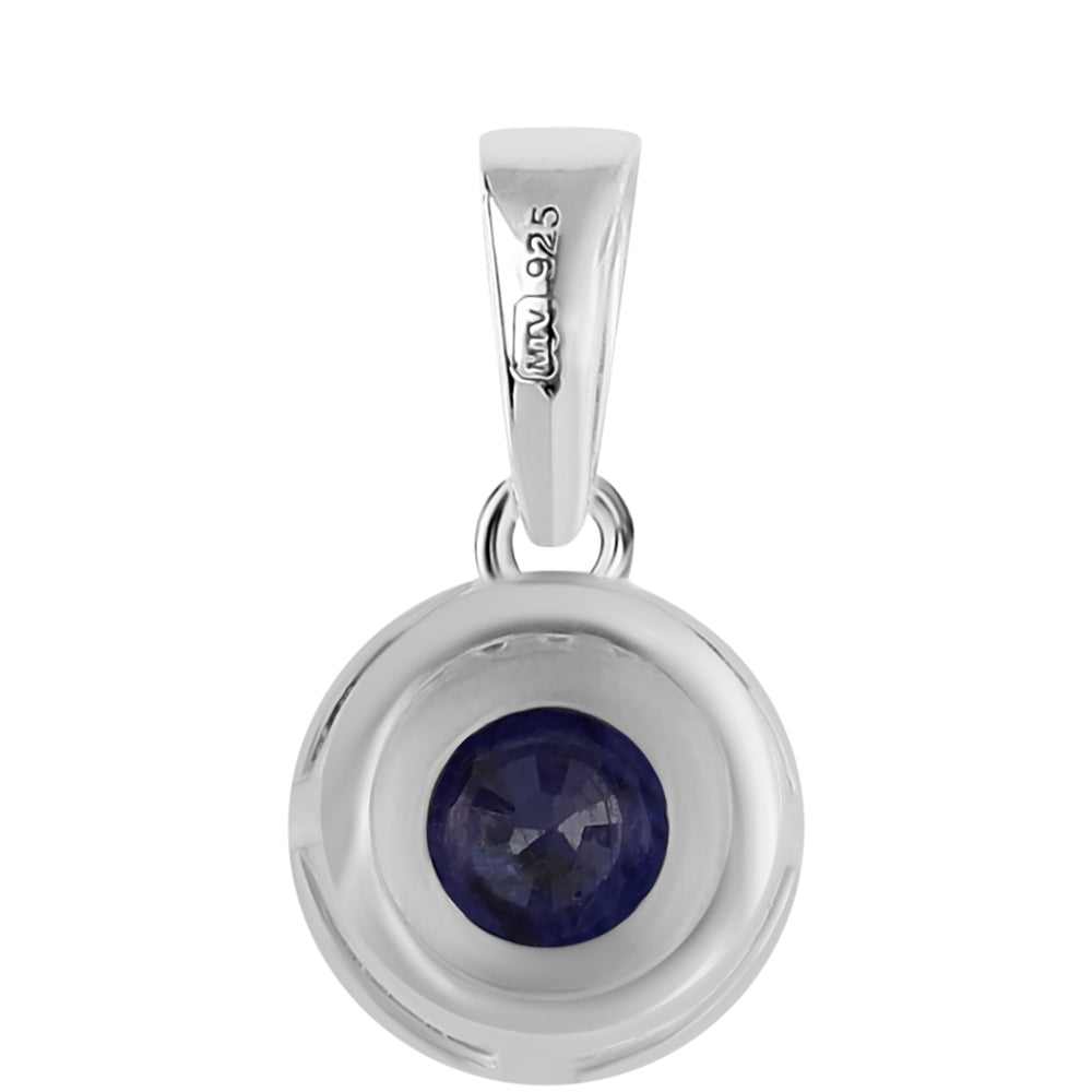 Zawieszka ze srebra próba 925 z australijskim niebieskim szafirem i białym topazem