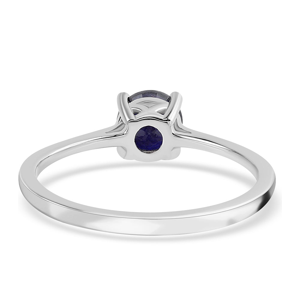 Pierścionek ze srebra próby 925 z australijskim niebieskim szafirem