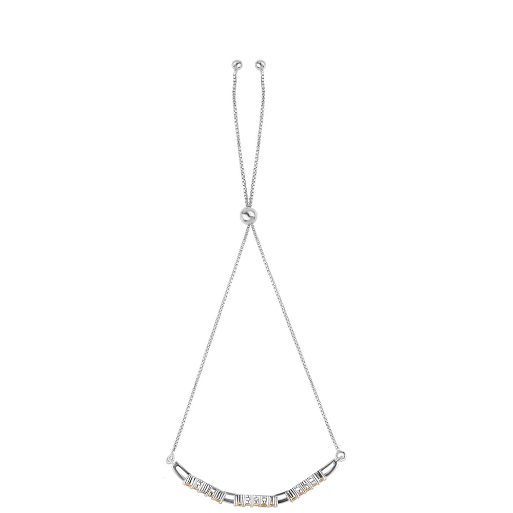 Bransoletka ze srebra próba 925 z cytrynem