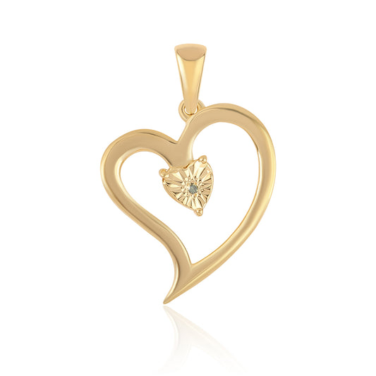 Zawieszka srebrna pozłacana z zielonym diamentem