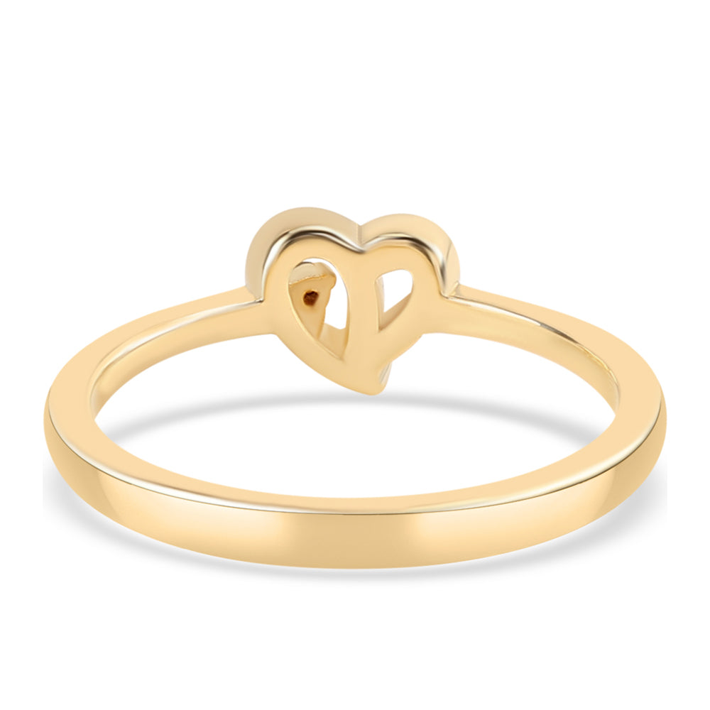 Pierścionek srebrny pozłacany z czerwonym diamentem i białym diamentem