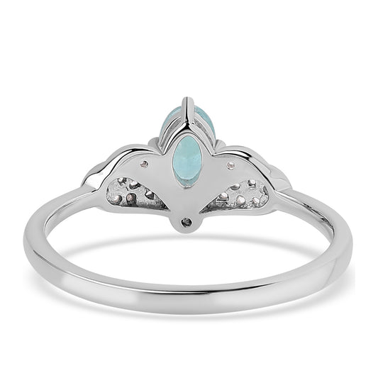 Pierścionek ze srebra próby 925 z grandidieritem i białym topazem