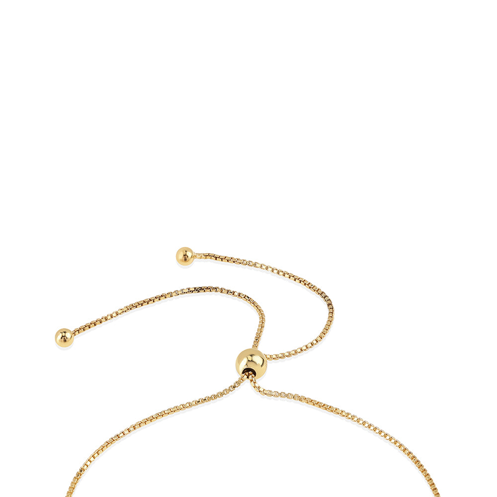 Bransoletka srebrna pozłacana z czerwonym diamentem i białym diamentem