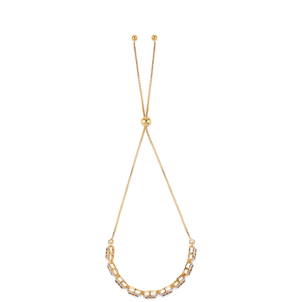 Bransoletka srebrna pozłacana z czerwonym diamentem