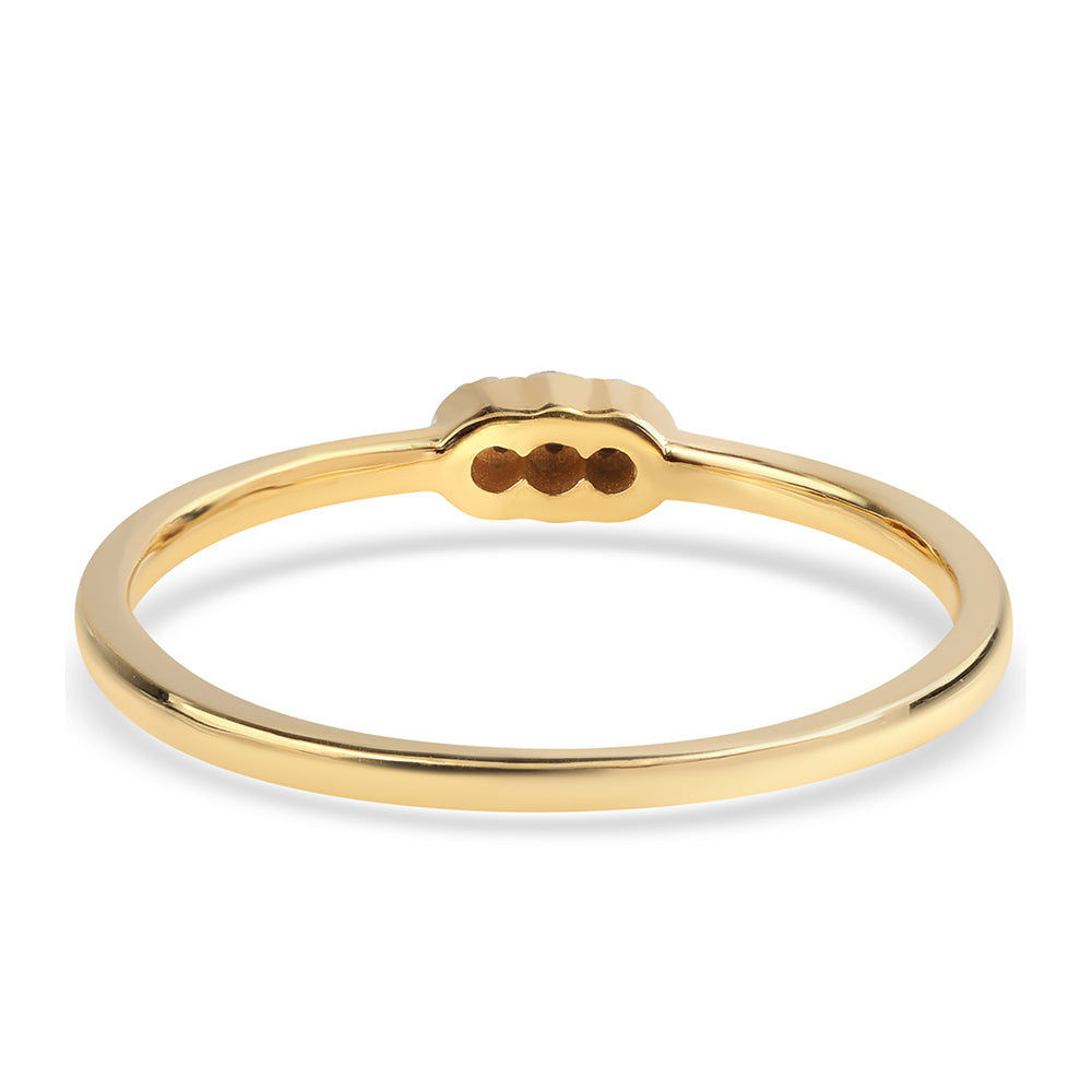 Pierścionek srebrny pozłacany z czarnym diamentem i białym diamentem