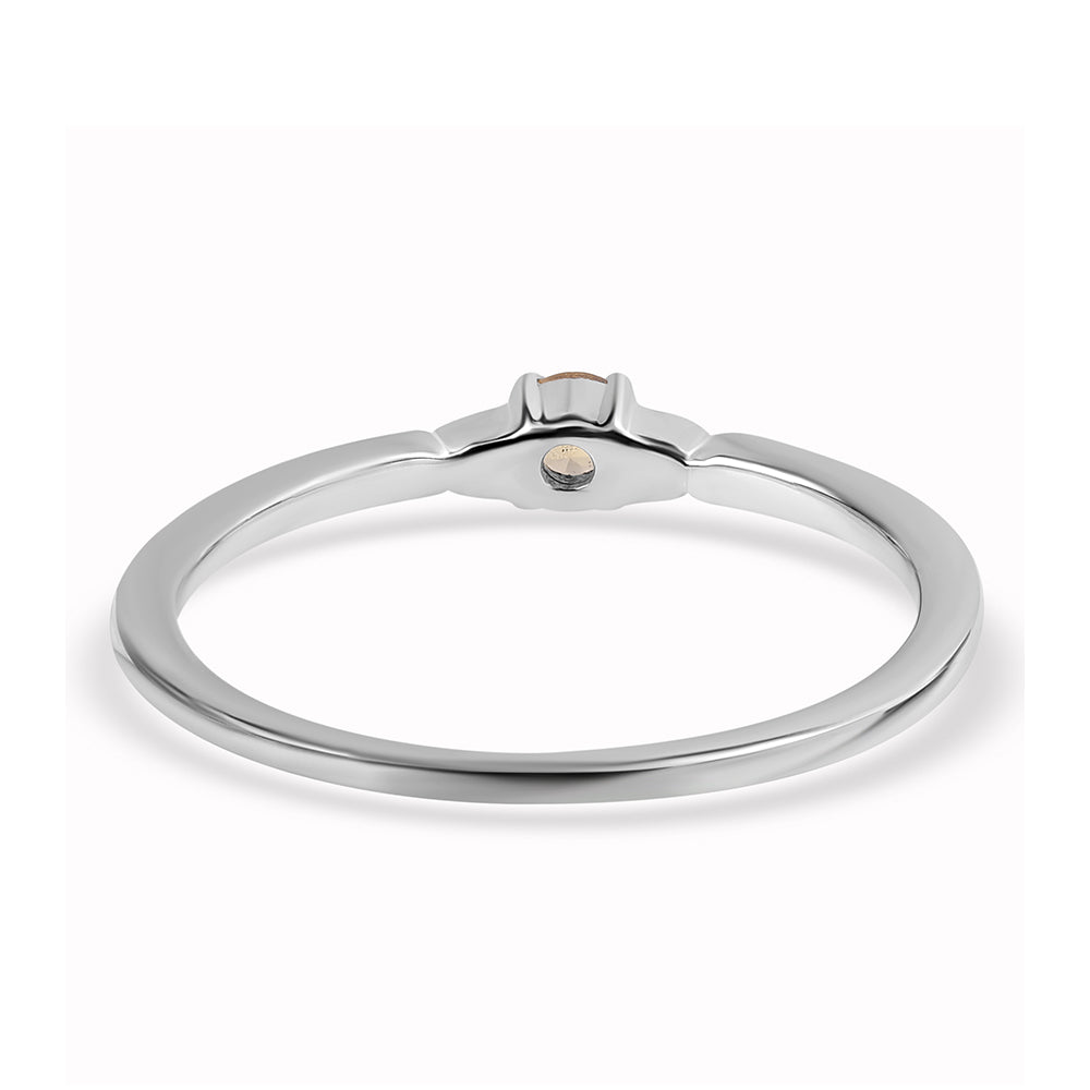 Pierścionek ze srebra próby 925 z brazylijskim cytrynem klasy AA i białym topazem