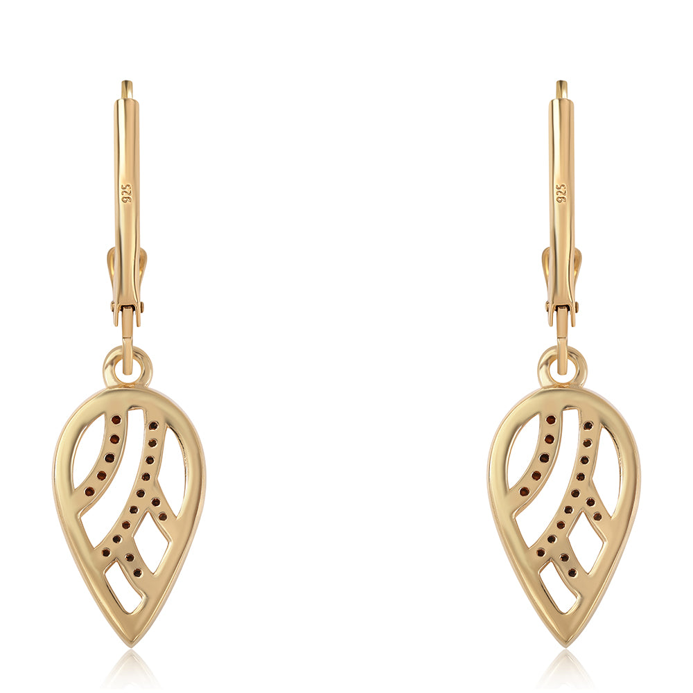 Kolczyki srebrne pozłacane z czarnym diamentem