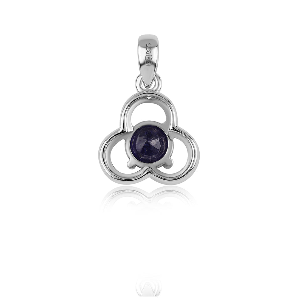Zawieszka ze srebra próba 925 z australijskim niebieskim szafirem i białym topazem