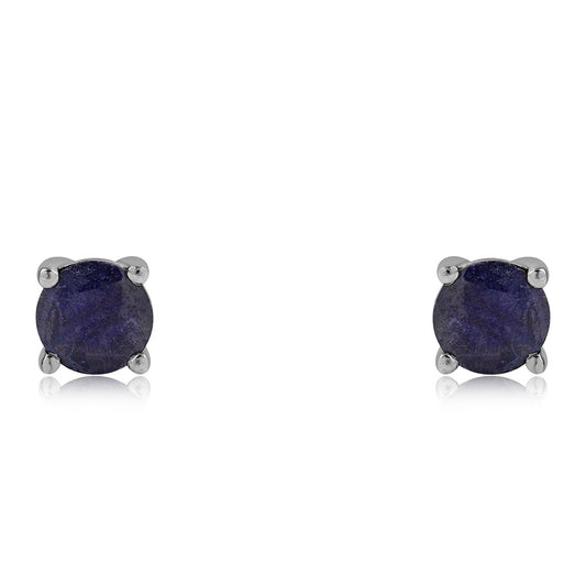 Kolczyki ze srebra próbe 925 z australijskim niebieskim szafirem