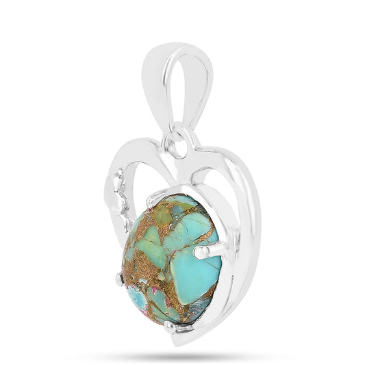 Zawieszka ze srebra próba 925 z turkusem Oyster